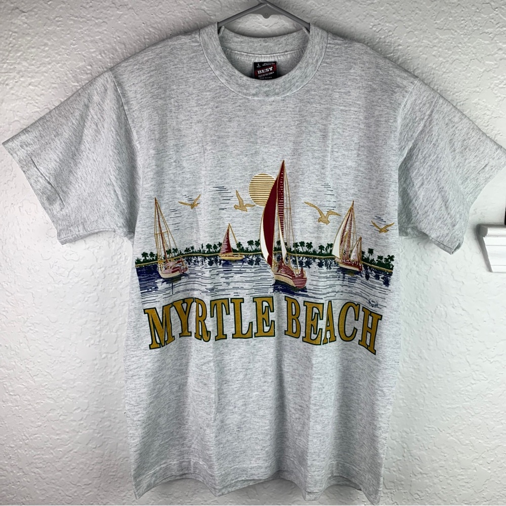 Vintage Myrtle Beach Shirt USA 1993 Single Stitch Short Sleeve Men’s Large